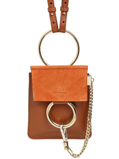 chloe faye brown|Chloé Chloé Mini Faye Shoulder Bag In Brown Suede on SALE.